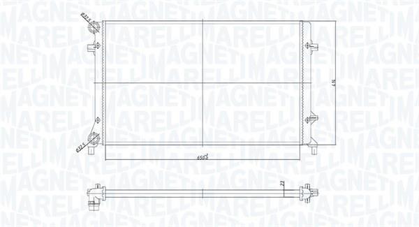 Radiador motor MAGNETI MARELLI ref. 350213853000