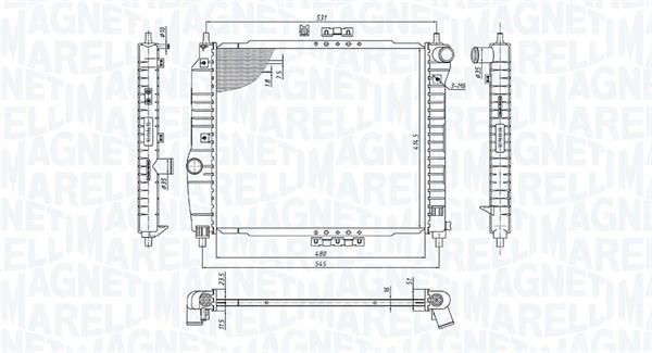 Radiador motor MAGNETI MARELLI ref. 350213891000