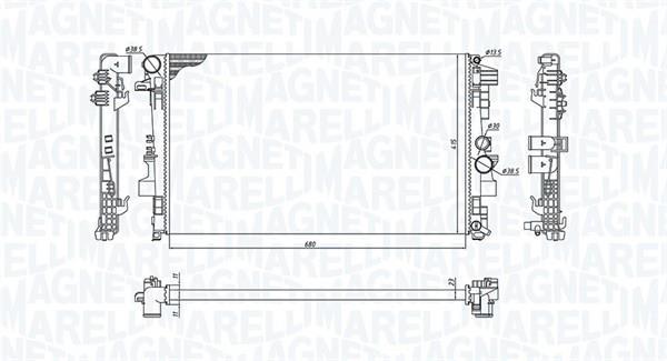 Radiateur moteur (Radiateur de refroidissement) MAGNETI MARELLI 350213955000