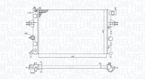 Radiateur moteur (Radiateur de refroidissement) MAGNETI MARELLI ref. 350213970000