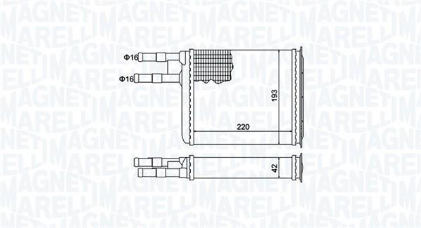 Radiateur de chauffage MAGNETI MARELLI ref. 350218401000