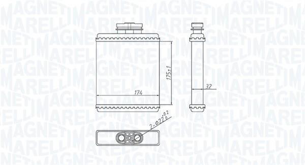 Radiateur de chauffage MAGNETI MARELLI ref. 350218412000