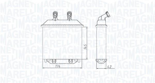 Radiateur de chauffage MAGNETI MARELLI ref. 350218415000
