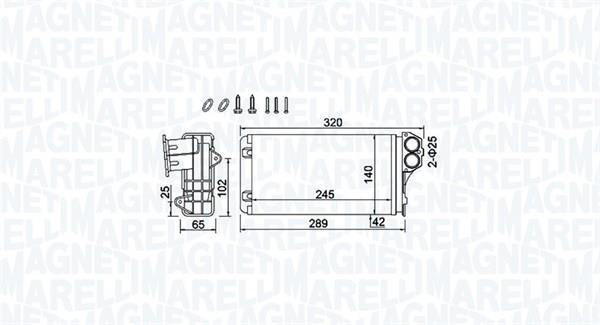 Radiateur de chauffage MAGNETI MARELLI ref. 350218416000