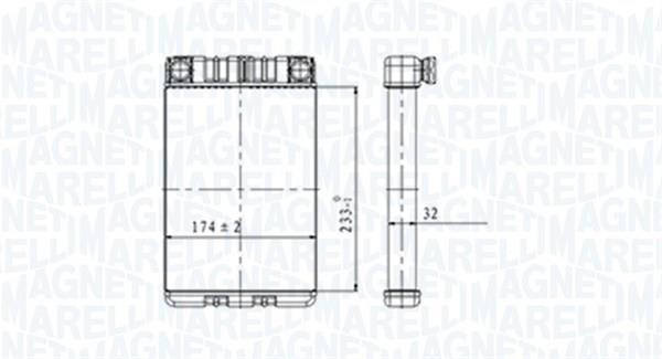 Radiateur de chauffage MAGNETI MARELLI ref. 350218428000
