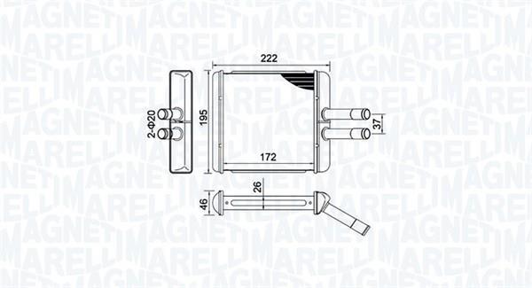 Radiateur de chauffage MAGNETI MARELLI ref. 350218429000