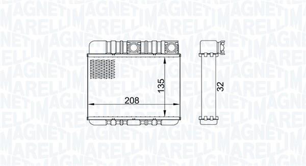 Radiateur de chauffage MAGNETI MARELLI ref. 350218469000