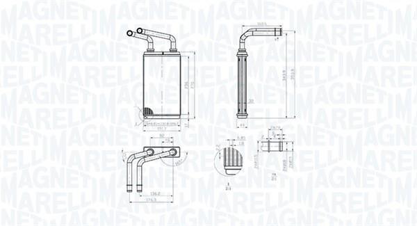 Radiateur de chauffage MAGNETI MARELLI ref. 350218483000