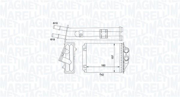 Radiador de aquecimento MAGNETI MARELLI ref. 350218491000