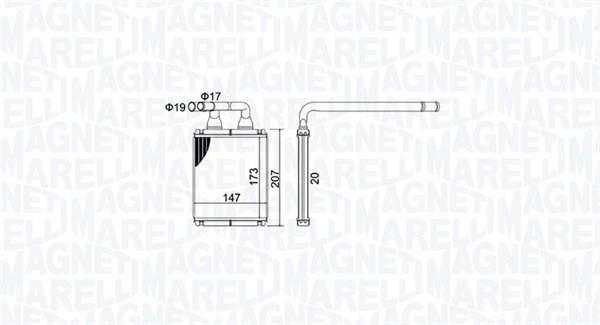 Radiateur de chauffage MAGNETI MARELLI ref. 350218496000