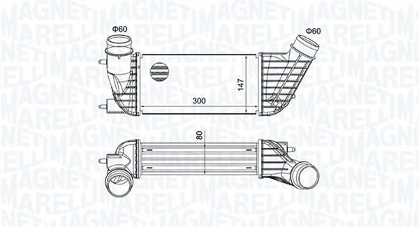 Radiador de admisión, intercooler MAGNETI MARELLI ref. 351319204260