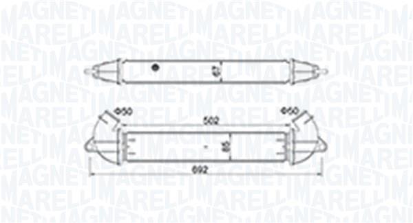 Radiador de admisión, intercooler MAGNETI MARELLI ref. 351319204610