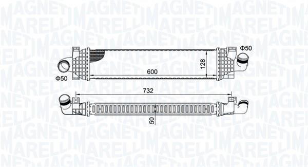 Radiador de admisión, intercooler MAGNETI MARELLI ref. 351319204980