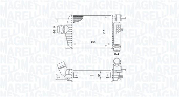 Intercooler, échangeur (Refroidisseur d'air) MAGNETI MARELLI 351319205160