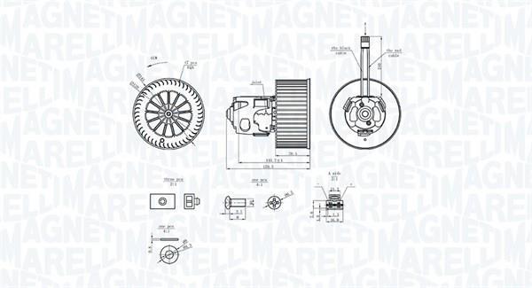 Motor elétrico ventilador de habitáculo MAGNETI MARELLI ref. 069412365010