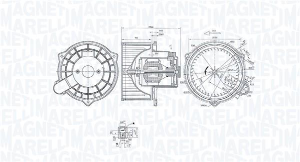 Motor elétrico ventilador de habitáculo MAGNETI MARELLI ref. 069412367010