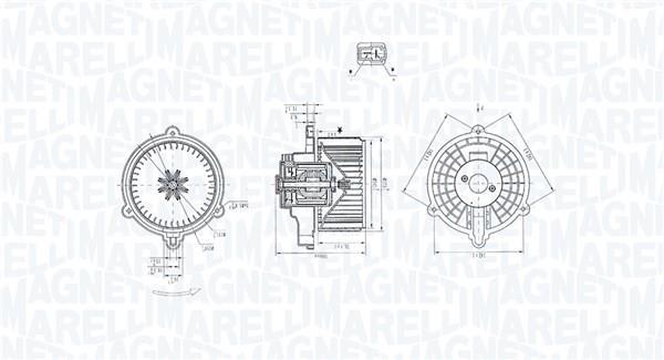 Motor elétrico ventilador de habitáculo MAGNETI MARELLI ref. 069412384010