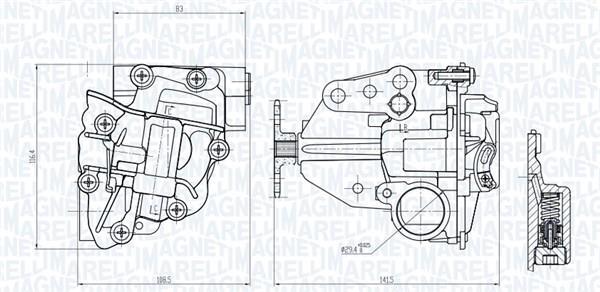 Pompe à huile MAGNETI MARELLI ref. 351516000019