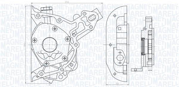 Pompe à huile MAGNETI MARELLI ref. 351516000025