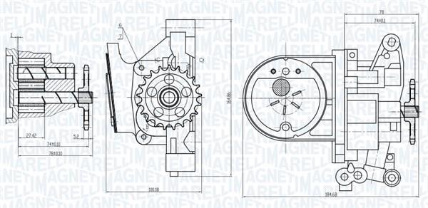 Pompe à huile MAGNETI MARELLI 351516000030