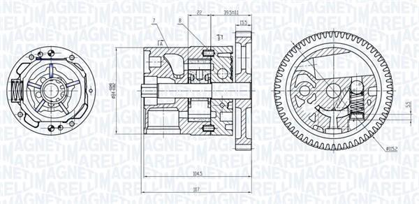 Pompe à huile MAGNETI MARELLI ref. 351516000039