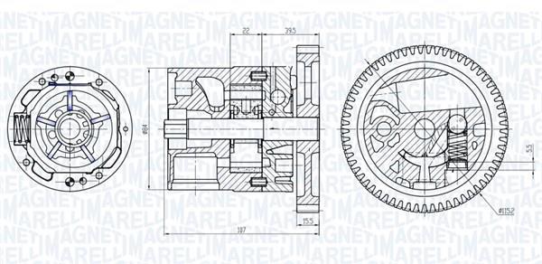 Pompe à huile MAGNETI MARELLI ref. 351516000040
