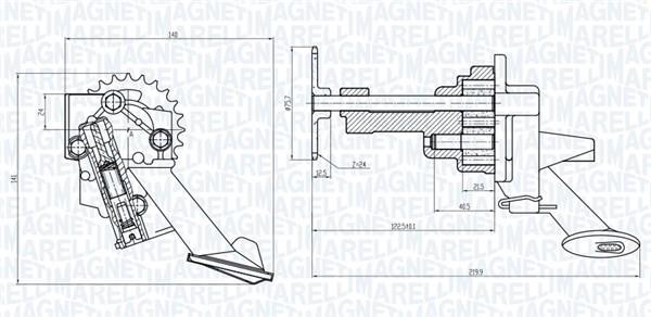 Pompe à huile MAGNETI MARELLI 351516000044