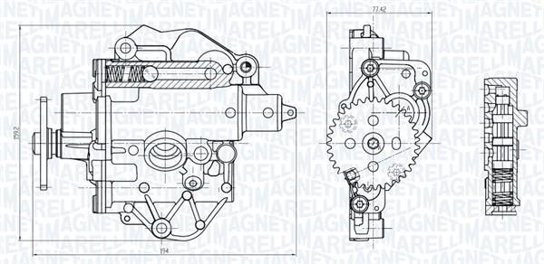 Pompe à huile MAGNETI MARELLI ref. 351516000085