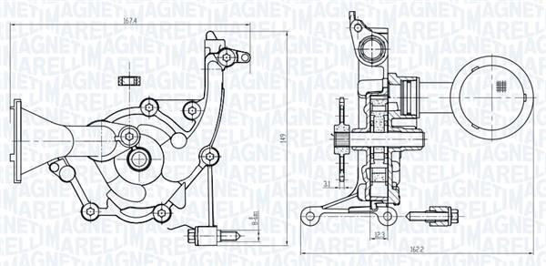 Pompe à huile MAGNETI MARELLI 351516000087