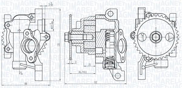 Pompe à huile MAGNETI MARELLI 351516000123
