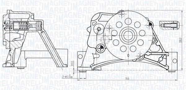 Pompe à huile MAGNETI MARELLI ref. 351516000152