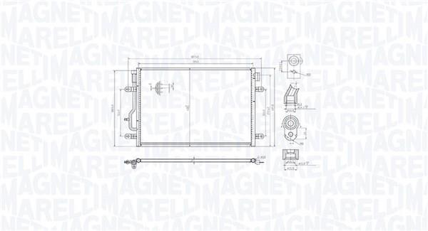 Condenseur, climatisation (Radiateur de climatisation) MAGNETI MARELLI ref. 350203103300