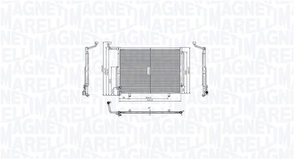 Condenseur, climatisation (Radiateur de climatisation) MAGNETI MARELLI ref. 350203103700