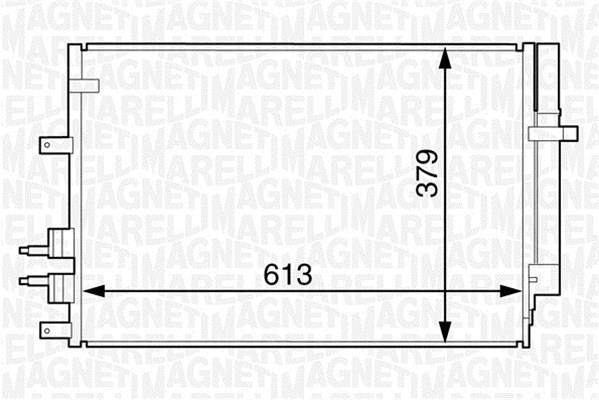 Condenseur, climatisation (Radiateur de climatisation) MAGNETI MARELLI ref. 350203615000