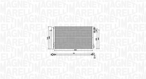 Condenseur, climatisation (Radiateur de climatisation) MAGNETI MARELLI ref. 350203752000