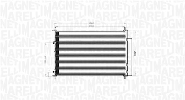 Condenseur, climatisation (Radiateur de climatisation) MAGNETI MARELLI ref. 350203767000