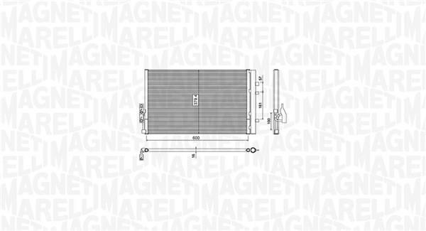 Condenseur, climatisation (Radiateur de climatisation) MAGNETI MARELLI ref. 350203788000