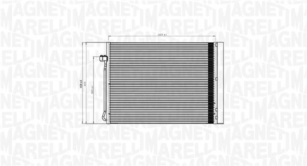 Condenseur, climatisation (Radiateur de climatisation) MAGNETI MARELLI ref. 350203795000
