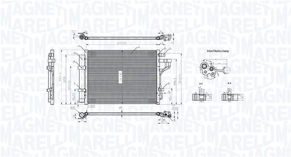 Condensador, aire acondicionado MAGNETI MARELLI ref. 350203802000
