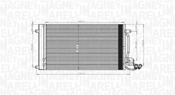 Condenseur, climatisation (Radiateur de climatisation) MAGNETI MARELLI 350203821000
