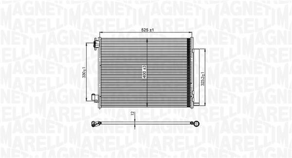 Condenseur, climatisation (Radiateur de climatisation) MAGNETI MARELLI 350203823000