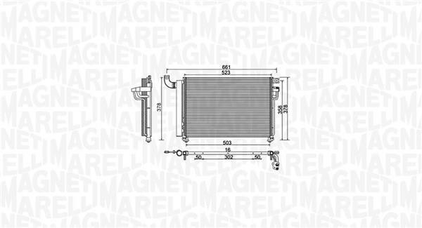 Condenseur, climatisation (Radiateur de climatisation) MAGNETI MARELLI 350203982000
