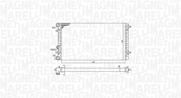 Radiateur moteur (Radiateur de refroidissement) MAGNETI MARELLI ref. 350213105100