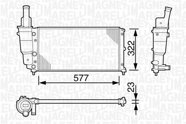 Radiador motor MAGNETI MARELLI ref. 350213114000