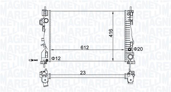 Radiador motor MAGNETI MARELLI ref. 350213129700