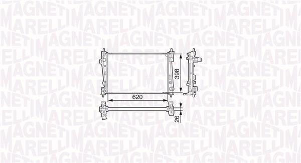 Radiador motor MAGNETI MARELLI ref. 350213131200
