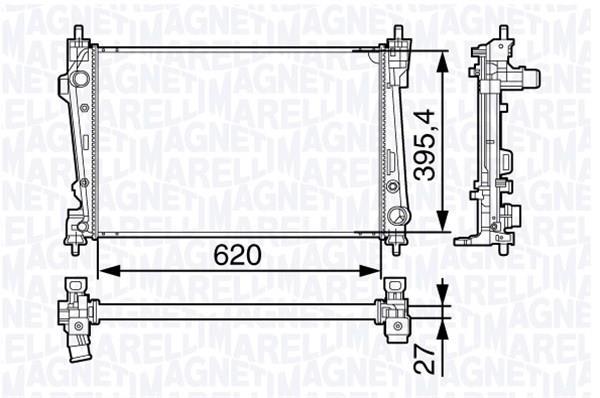 Radiador motor MAGNETI MARELLI ref. 350213131200