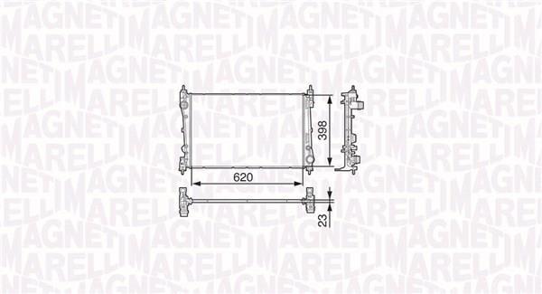 Radiateur moteur (Radiateur de refroidissement) MAGNETI MARELLI ref. 350213131600