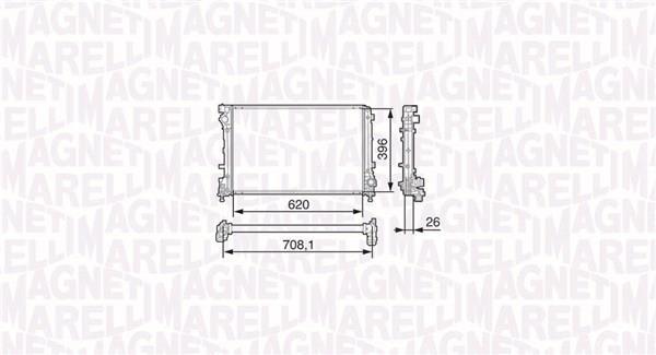 Radiador motor MAGNETI MARELLI ref. 350213131700