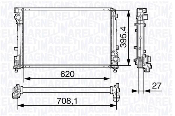 Radiador motor MAGNETI MARELLI ref. 350213131700